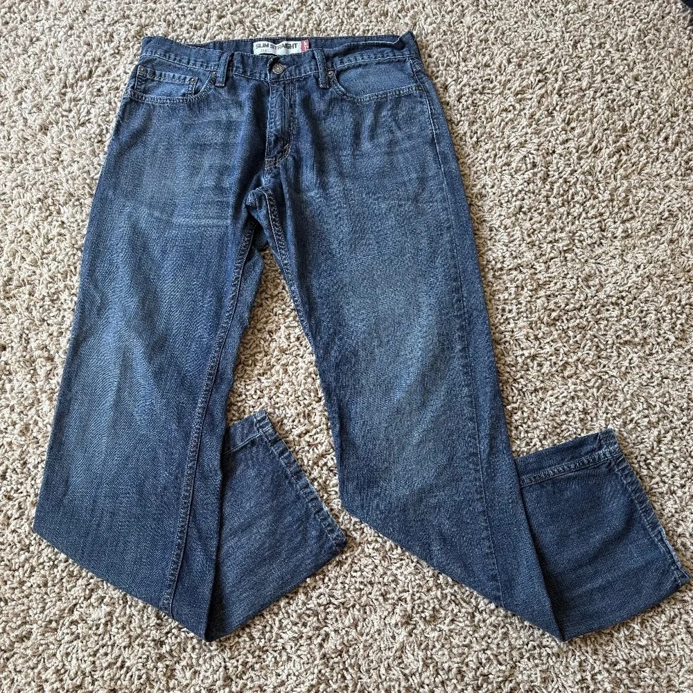 Levi's 514‎ Jeans Men's 34x34 Blue Denim Slim Straight Cotton Stretch Mid Rise
